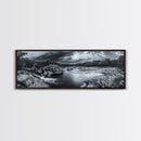 Stormy River Valley, Dramatic Landscape Art, Nature Wall Decor, Framed Canvas Print, Rustic Cabin Decor, Autumn Living Room Artwork
