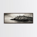 Pine Bluff, Rugged Coast, Northern Landscape, Canvas Print, Wilderness Wall Art, Rustic Decor, Lakehouse Art, Cabin Bedroom Style