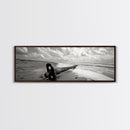 Rusted Anchor Pipe, Coastal Beach Art, Ocean Photography, Framed Canvas Print, Nautical Wall Art, Bedroom or Bathroom Decor