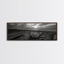 Lone Badge Sunset, Western Coastal Scene, Canvas Print, Rustic Wall Decor, Moody Landscape Art, Fall Living Room Wall Art