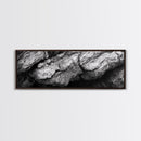 Textured Rock, Earth Tones, Natural Abstract, Framed Canvas Print, modern rustic decor, living room wall art, organic texture, neutral tones