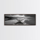Starfish Beach, Moody Ocean, Calm Sunset, Canvas Print, coastal home decor, bathroom beach art, ocean lover gift, marine wall decor