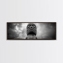 Tribal Totem Head, Cultural Wall Art, Primitive Sculpture Print, Monochrome Decor, Canvas Print, Office or Study Accent