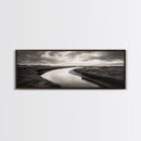 Serene River, Marsh Landscape, Calm Waters, Tranquil Nature, Framed Canvas Print, Minimalist Decor, Entryway Art, Fall Home Vibes