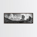 Volcanic Cloudscape, Earth Power, Natural Explosion, Dramatic Wall Decor, Framed Canvas Print, Adventure Art, Rustic Living Room Wall Art