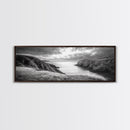 Ocean View, Coastal Cliffs, Dramatic Horizon, Sunset Glow, Canvas Print, Fall Living Room Wall Art, Landscape Nature Photography