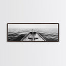 Canoe View, Open Water, Ocean Drift, Paddleboat Scene, Canvas Print, adventure wall art, rustic lake house decor, minimalist travel photo