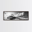 Tropical Island, Ocean Clouds, Stormy Sky, Canvas Print, Surreal Nature Wall Art, Coastal Home Decor, Dreamy Beach Scene Photography