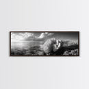 Sea Coral, Calm Ocean, Reef Textures, Framed Canvas Print, Coastal Bathroom Art, Monochrome Ocean Decor, Nature Photography Accent