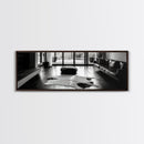 Modern Living, Minimalist Decor, Cowhide Rug, Framed Canvas Print, Neutral Aesthetic Wall Art, Luxury Living Room Design Accent