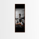 Duck Family, Lake Wildlife, Whimsical Birds, Baby Ducks, Canvas Print, Farmhouse Wall Art, Nursery Animal Decor, Playroom Country Vibes
