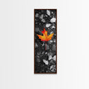 Maple Leaf Focus, Autumn Ground, Fall Vibes, Canvas Print, Nature Photography, Minimalist Art, Entryway Wall Decor, Earth Tone Aesthetic