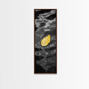 Yellow Leaf, Floating Leaf, Autumn Water Art, Nature Minimalism, Canvas Print, Zen Decor, Bathroom Wall Art, Fall Inspired Artwork