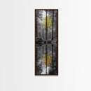Yellow Tree, Autumn Woods, Forest Reflection, Nature Glow, Framed Canvas Print, Fall Wall Art, Rustic Decor, Cabin Art, Earthy Tones