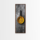 Yellow Pan, Rustic Kitchen, Bold Contrast, Culinary Wall Art, Framed Canvas Print, Industrial Decor, Chef Gift Kitchen Wall Art