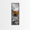 Mining Truck, Industrial Power, Bold Machinery, Construction Scene, Canvas Print, garage wall art, boys room decor, grunge wall art