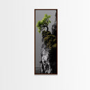 Tree of Life, Cliff Growth, Resilience Symbol, Nature Power, Framed Canvas Print, motivational office art, surreal landscape decor