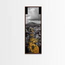 Lava Flow, Volcanic Path, Earth Texture, Yellow Stone, Canvas Print, geology wall art, bold nature photography, modern natural decor
