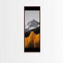 Autumn Aspen Trees, Mountain Range, Fall Foliage, Framed Canvas Print, Rustic Farmhouse Art, Living Room Wall Decor, Seasonal Nature Art