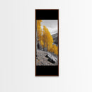 Golden Aspens, Fall Forest, Mountain Trees, Framed Canvas Print, Autumn Wall Art, Nature Cabin Decor, Fall Foliage, Rustic Living Room