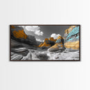 Painted Cliffs, Striped Rocks, Desert Majesty, Canyon Colors, Canvas Print, Southwest Wall Art, Nature Photography, Boho Living Room