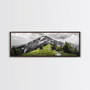 Mountain Hike Path, Scenic Peak Trail, Nature Landscape, Framed Canvas Print, Modern Cabin Decor, Adventure Wall Art, Minimalist Style
