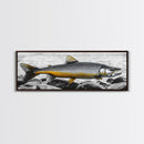 Golden Trout, River Rocks, Fishing Moment, Canvas Print, rustic lakehouse decor, angler gift wall art, fish print, cabin lodge artwork