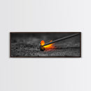 Branding Iron Fire, Industrial Glow Art, Rustic Ranch Scene, Cowboy Western Print, Canvas Print, Man Cave Wall Art, Farmhouse Decor