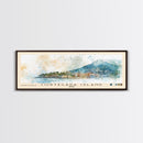 Cortegada Island, Spain Watercolor Beach Print, Vacation Gift, Spain Wall Art, Framed Canvas Print, Framed Beach Painting