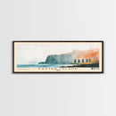Easter Island, Chile Watercolor Beach Print, Vacation Gift, Chile Wall Art, Beach Painting, Beach Decor, Beach Painting