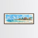 Hopkins Village Beach, Belize Watercolor Beach Print, Vacation Gift, Belize Wall Art, Framed Canvas Print, Framed Beach Painting