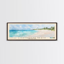 Lighthouse Beach, Turks and Caicos Watercolor Beach Print, Vacation Gift, Turks and Caicos Wall Art, Framed Canvas Print, Framed Beach Painting