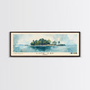 Lime Cay, Jamaica Watercolor Print, Vacation Gift, Jamaica Wall Art, Beach Painting, Beach Decor, Large Wall Art, Wood Frame Art