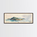 Navarino Island, Chile Watercolor Print, Vacation Gift, Chile Wall Art, Beach Painting, Beach Decor, Large Wall Art, Wood Frame Art