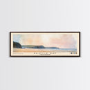Pentle Bay, United Kingdom Watercolor Beach Print, Vacation Gift, United Kingdom Wall Art, Beach Painting, Beach Decor, Beach Painting