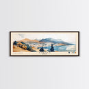 Siros, Greece Watercolor Print, Vacation Gift, Greece Wall Art, Beach Painting, Beach Decor, Large Wall Art, Wood Frame Art
