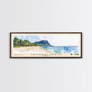 Tamarin Beach, Mauritius Watercolor Beach Print, Vacation Gift, Mauritius Wall Art, Framed Canvas Print, Framed Beach Painting