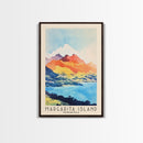 Margarita Island, Venezuela Watercolor Beach Print, Vacation Gift, Venezuela Wall Art, Framed Canvas Print, Framed Beach Painting