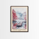Sakurai Futamigaura, Japan Watercolor Beach Print, Vacation Gift, Japan Wall Art, Beach Painting, Beach Decor, Beach Painting