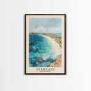 Siargao, Philippines Watercolor Print, Vacation Gift, Philippines Wall Art, Beach Painting, Beach Decor, Large Wall Art, Wood Frame Art