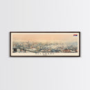 Belgrade Serbia Panoramic Travel Poster, Framed Canvas Print or Metal Wall Art, Travel Art, Home Decor, Panoramic Painting, Midcentury Art