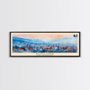 Bijeljina Bosnia Panoramic Travel Poster, Framed Canvas Print or Metal Wall Art, Travel Art, Home Decor, Panoramic Painting, Midcentury Art