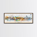 Helsinki Finland Travel Art, City Art, Framed Canvas Print or Metal Wall Art, Europe Travel Poster, Panoramic Wall Art, Extra Wide Wall Art