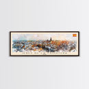 Jerez D eLa Frontera Spain Panoramic Travel Poster, Framed Canvas Print or Metal Wall Art, Travel Art, Home Decor, Panoramic Painting, Midcentury Art