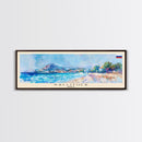 Kallithea Greece Travel Art, City Art, Framed Canvas Print or Metal Wall Art, Europe Travel Poster, Panoramic Wall Art, Extra Wide Wall Art