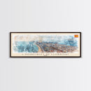 Le Hospitalet de Llobregat Spain Travel Print Wall Art, Panoramic City Art, Travel Art, Wall Decor, Vacation Gift, Framed Canvas Print Or Metal Art