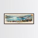Larissa Greece Wall Art, Panoramic Travel Poster, Panoramic Framed Canvas Print, City Wall Art, Wall Hanging Home Decor, Travel Art