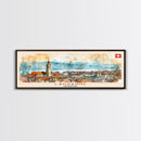 Lausanne Switzerland Travel Print Wall Art, Panoramic City Art, Travel Art, Wall Decor, Vacation Gift, Framed Canvas Print Or Metal Art