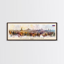 Nizhnevartovsk Russia Travel Art, City Art, Framed Canvas Print or Metal Wall Art, Europe Travel Poster, Panoramic Wall Art, Extra Wide Wall Art