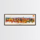 Oviedo Spain Travel Art, City Art, Framed Canvas Print or Metal Wall Art, Europe Travel Poster, Panoramic Wall Art, Extra Wide Wall Art
